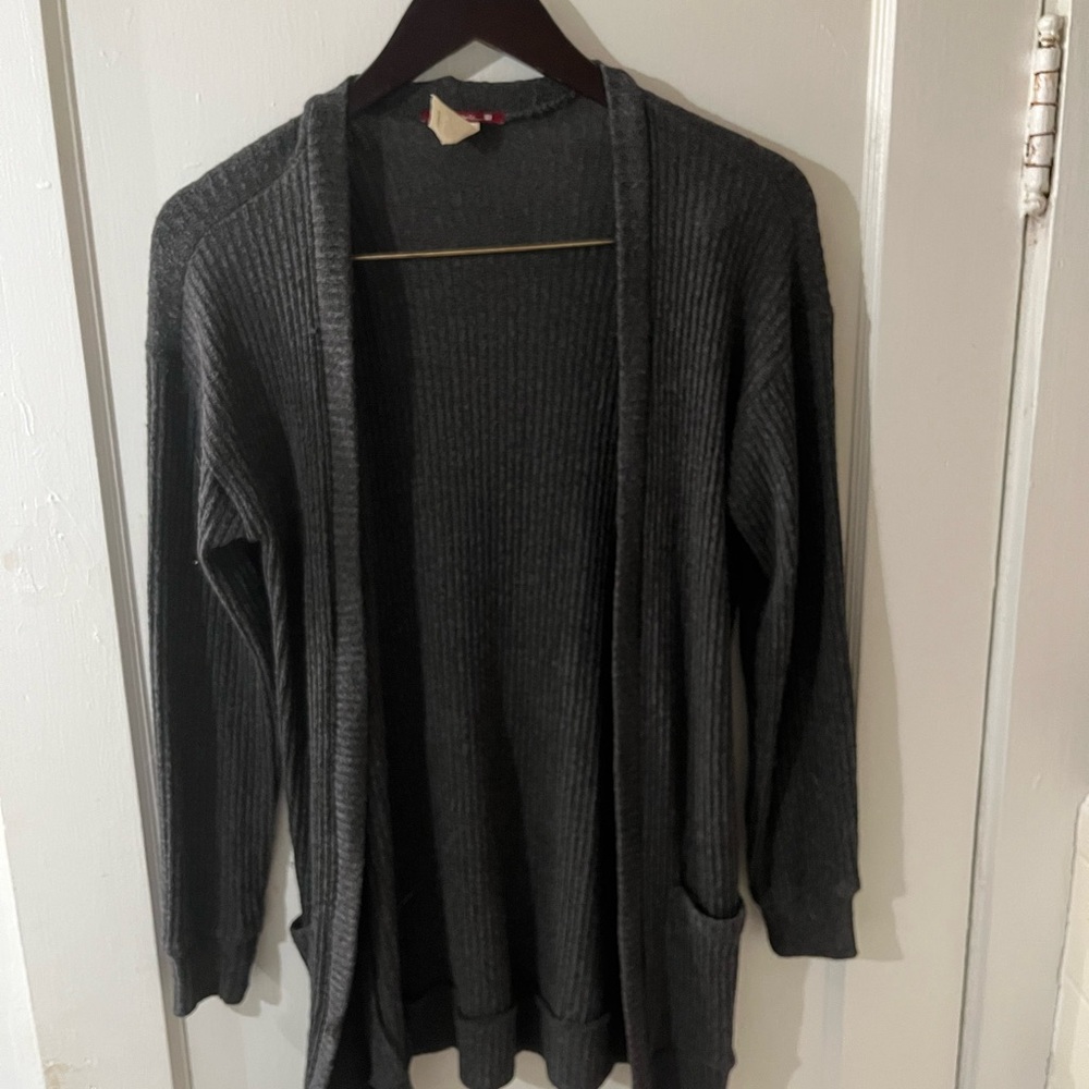 Silvergate Gray Open Front Knit Cardigan Sweater Women’s Size Small EUC